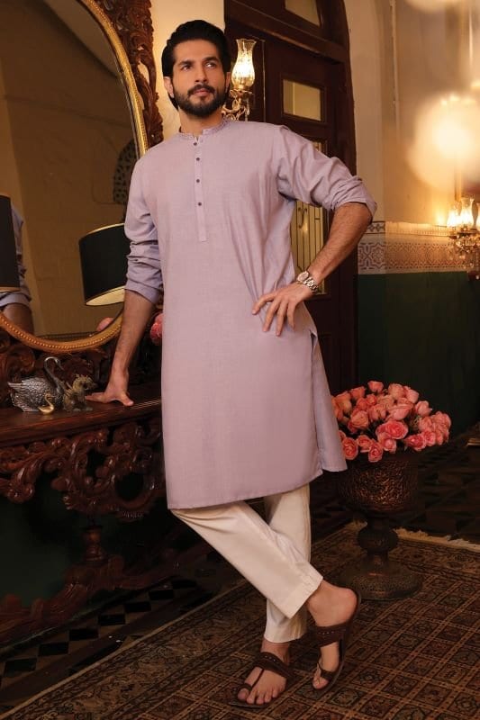 Embroidered Yarn Dyed Kurta