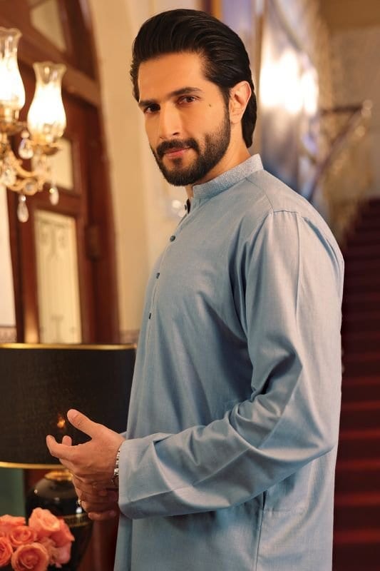 Embroidered Yarn Dyed Kurta