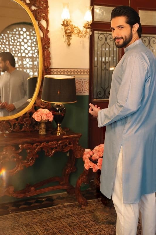 Embroidered Yarn Dyed Kurta