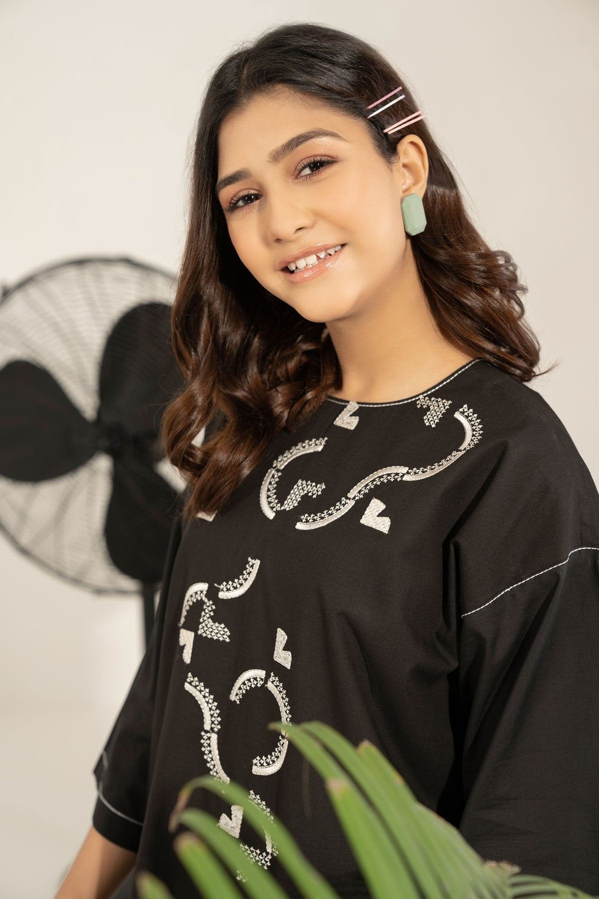 Dyed Embroidered Lawn Kurti