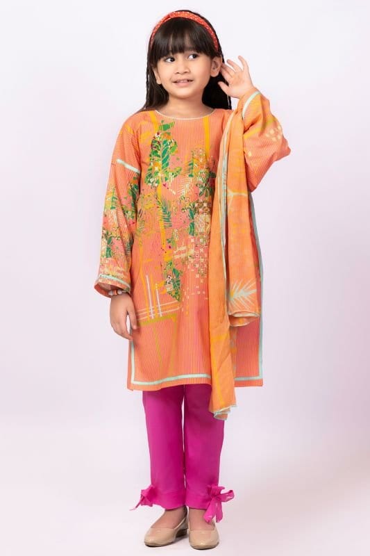 3 Pc Printed Lawn Outfit