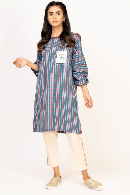 Dyed Embroidered Kurti