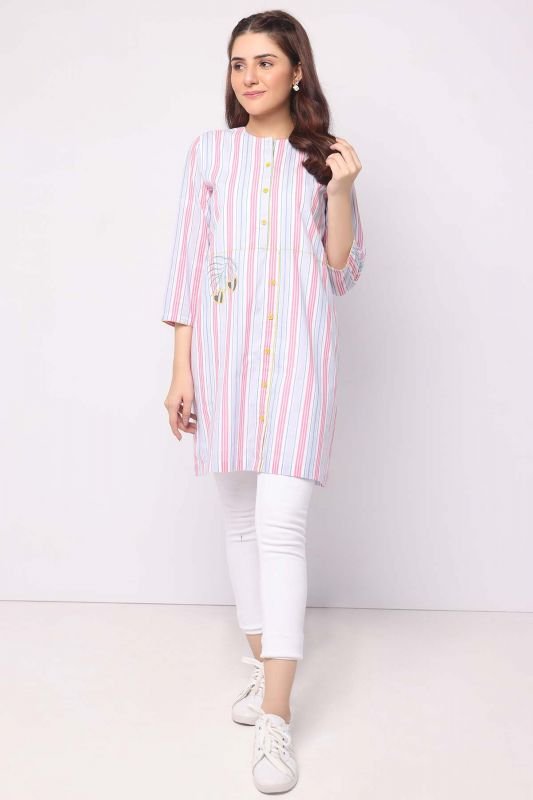 Dyed Embroidered Kurti