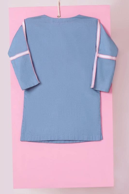 Dyed Embroidered Denim MAK Kurti