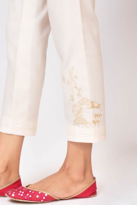 Dobby Embroidered Trouser