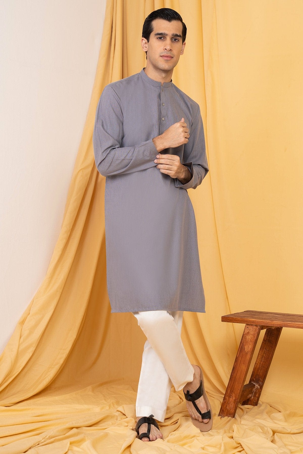 Dyed Blended Kurta