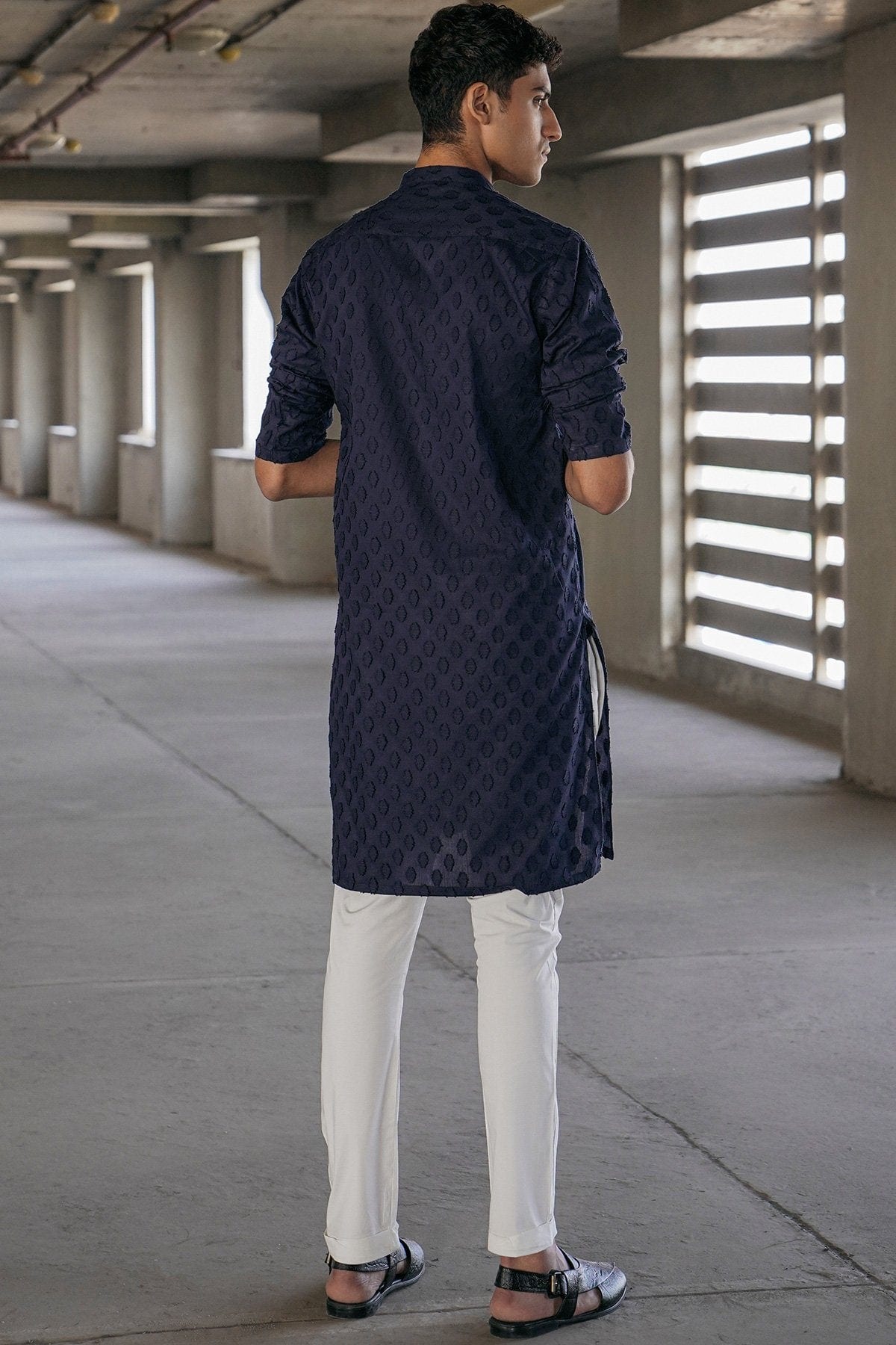 Dyed Jacquard Kurta