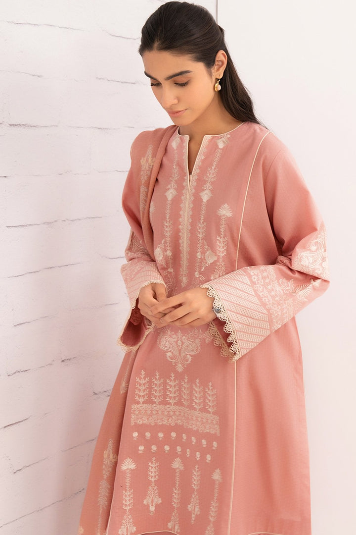 3 Pc Embroidered Jacquard Outfit