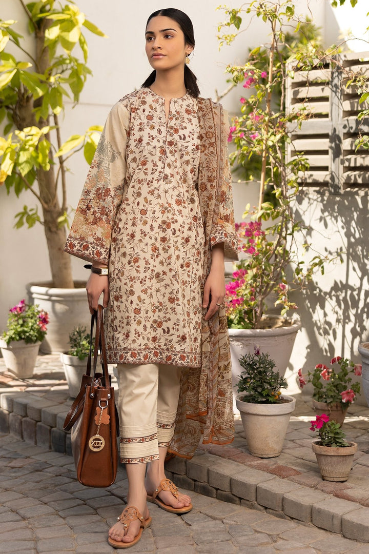3 Pc Printed Lawn Outfit